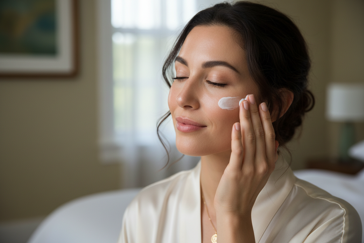 Woman with glowing healthy skin