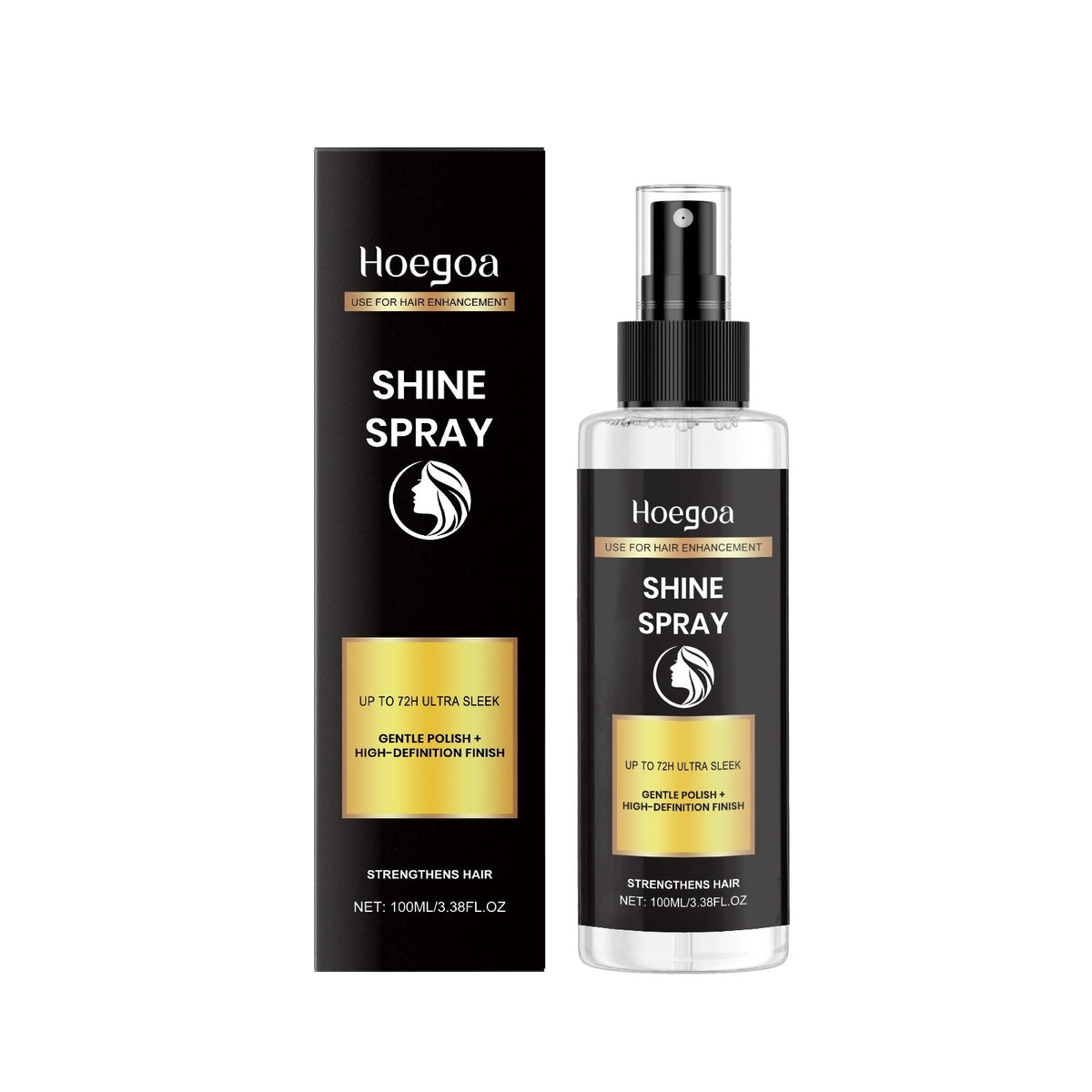 Hair gloss enhancing spray