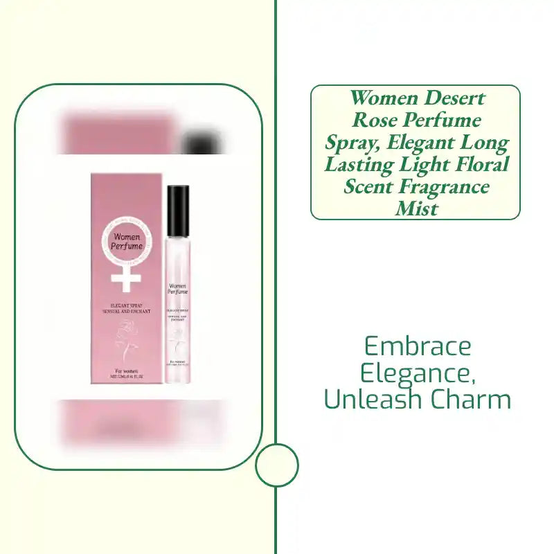 Women Desert Rose Perfume Spray, Elegant Long Lasting Light Floral Scent Fragrance Mist by@Outfy